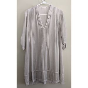 CP Shades Regina Velvet Silver Rayon Silk Tunic Small